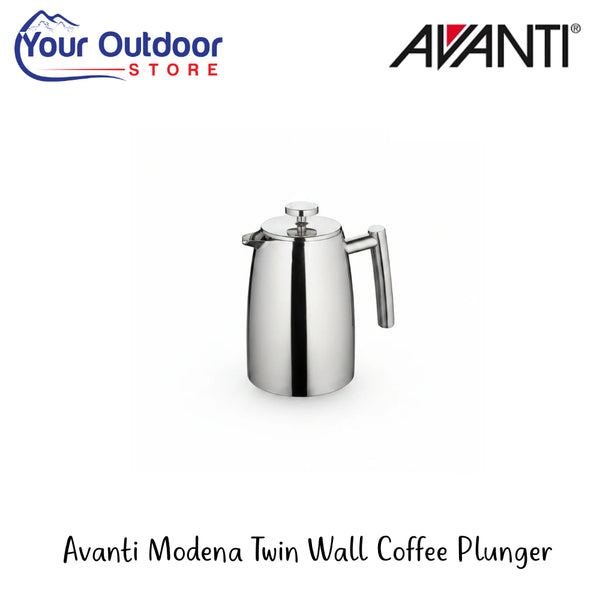 Avanti Modena Twin Wall Coffee Plunger | Hero image Showing All Logos And Titles.