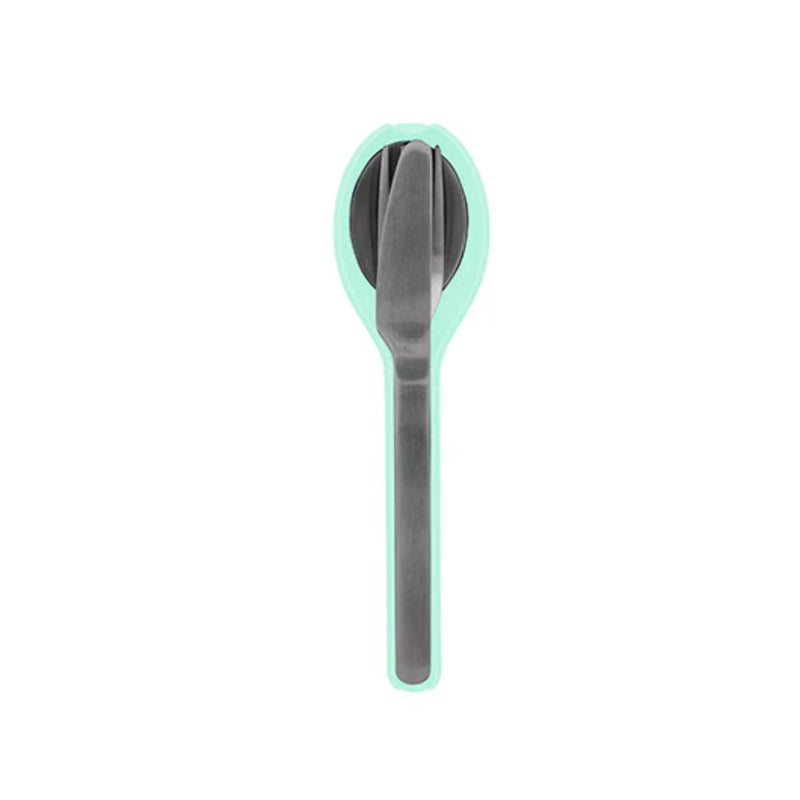 Stainless Steel | Avanti Slim Lunch Travel Cutlery Set Image Showing All Cutlery Nested Inside The Travel Case.