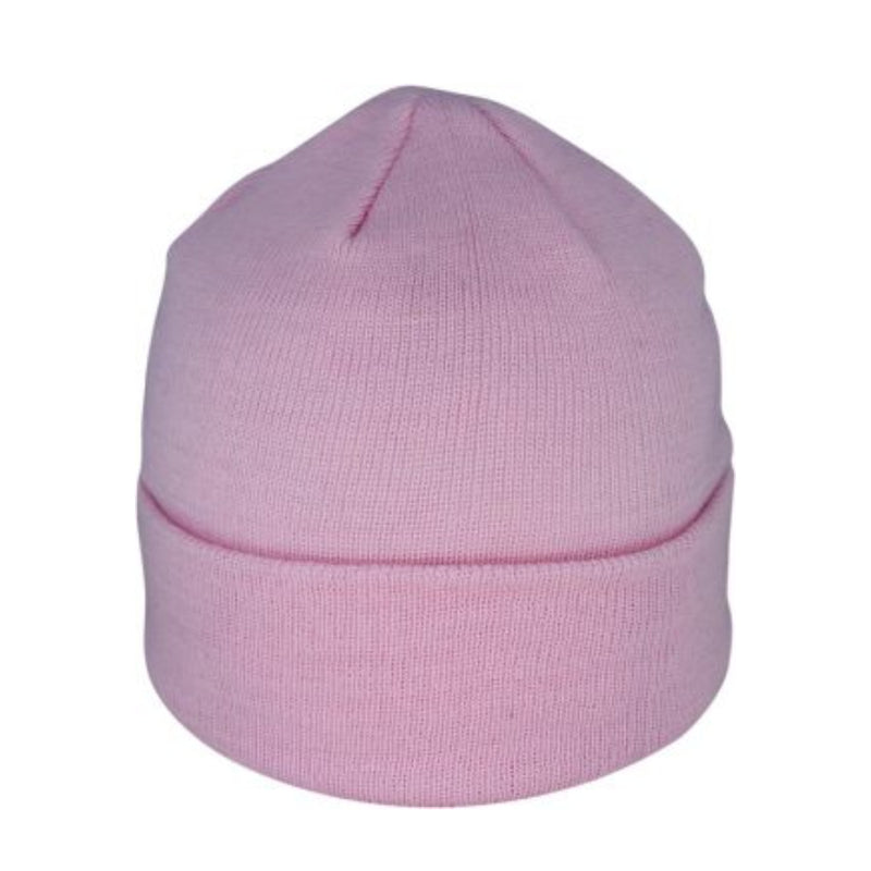 Pink | Avenel Knit Beanie - Front View.