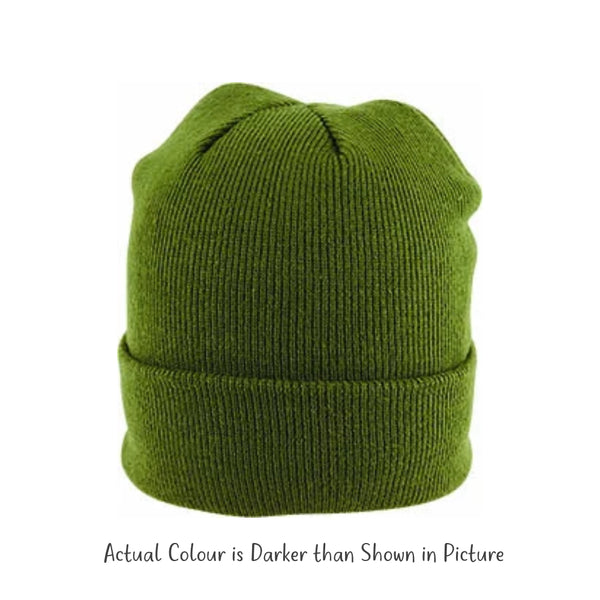 Olive | Avenel Thinsulate Beanie - Front View.