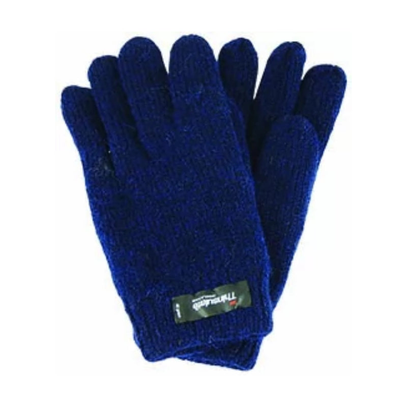 Navy | Avenel Ragg Wool Thinsulate Glove (One Size) Shown as a Pair.