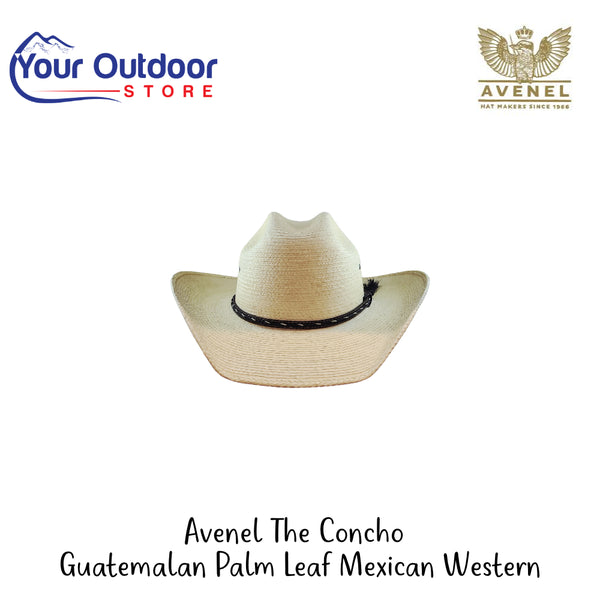 Avenel The Concho Guatemalan Palm Leaf Mexican Western | Hero Image Showing All Logos And Titles.
