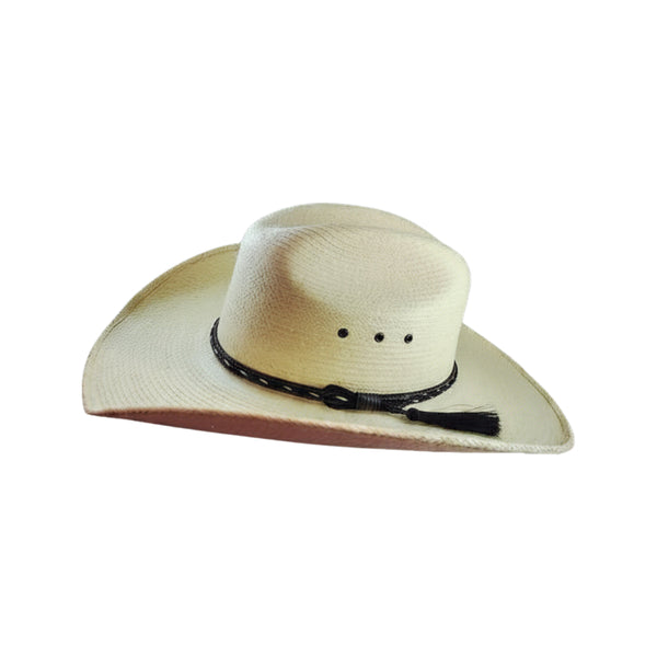 Ivory | Avenel The Concho Guatemalan Palm Leaf Mexican Western Image Showing Side View.