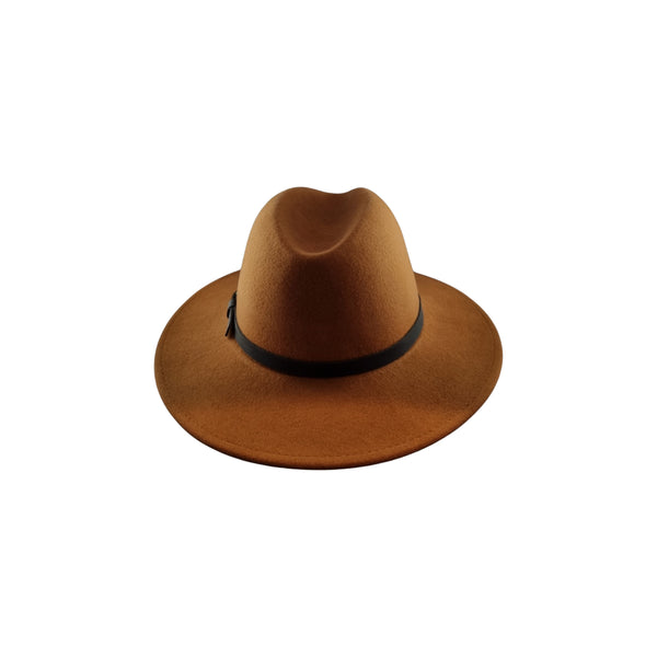 Rust | Avenel The Deer Hunter - Super Fine Cashmere Fedora Image Showing Back View.