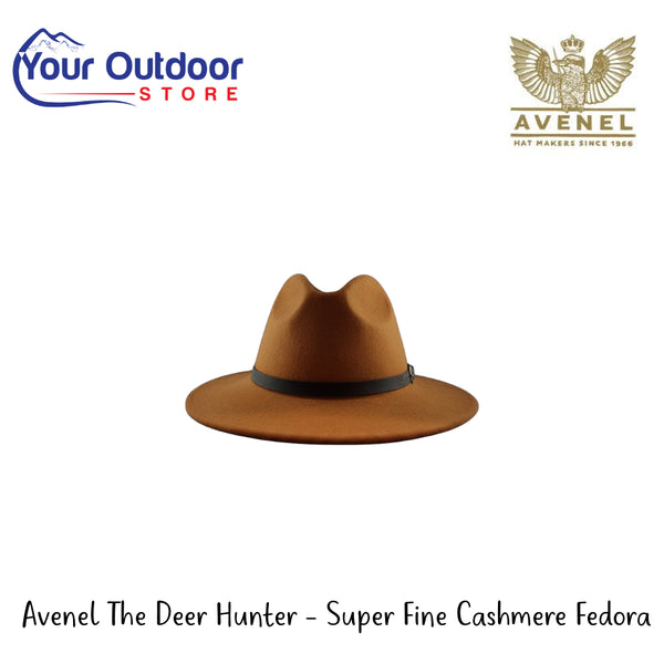 Avenel The Deer Hunter - Super Fine Cashmere Fedora | Hero Image Showing All Logos And Titles.