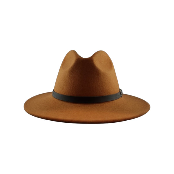 Rust | Avenel The Deer Hunter - Super Fine Cashmere Fedora Image Showing No Logos Or Titles.