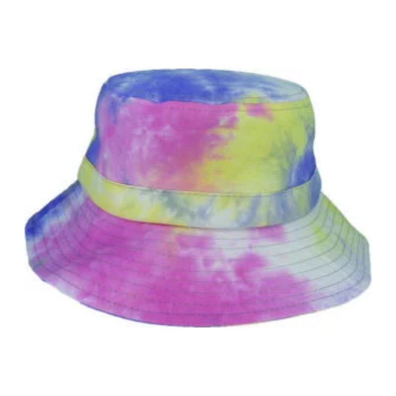 Pink | Avenel Tie Dye Casual Cotton Hat. Front View.