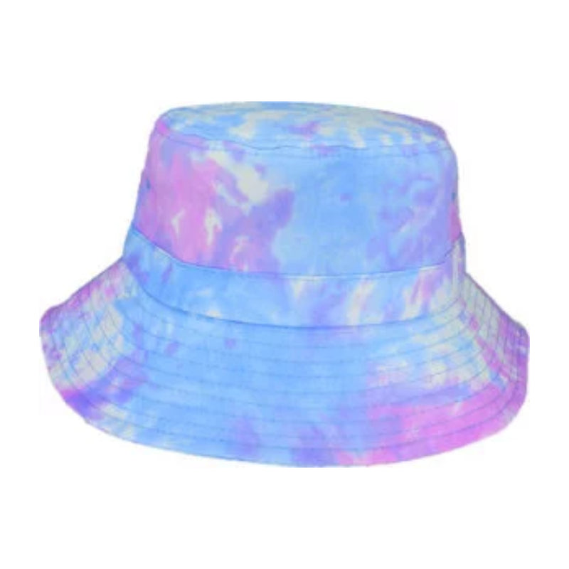 Purple | Avenel Tie Dye Casual Cotton Hat. Front View.  