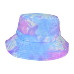 Purple | Avenel Tie Dye Casual Cotton Hat. Front View.  