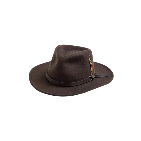 Bark | Avenel Ziggy Crushable Water Resistant Wool Felt Hat Image Showing No  Logos Or Titles. 