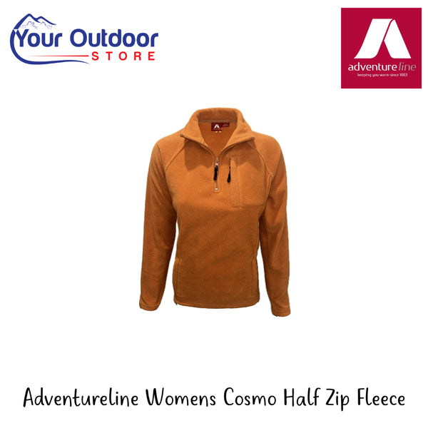Adventureline Womens Cosmo Half Zip Fleece | Hero Image Showing All Logos And Titles.