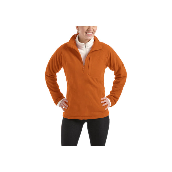 Sunburn | Adventurelie Womens Cosmo Half Zip Fleece Image Showing Front View On A Model.