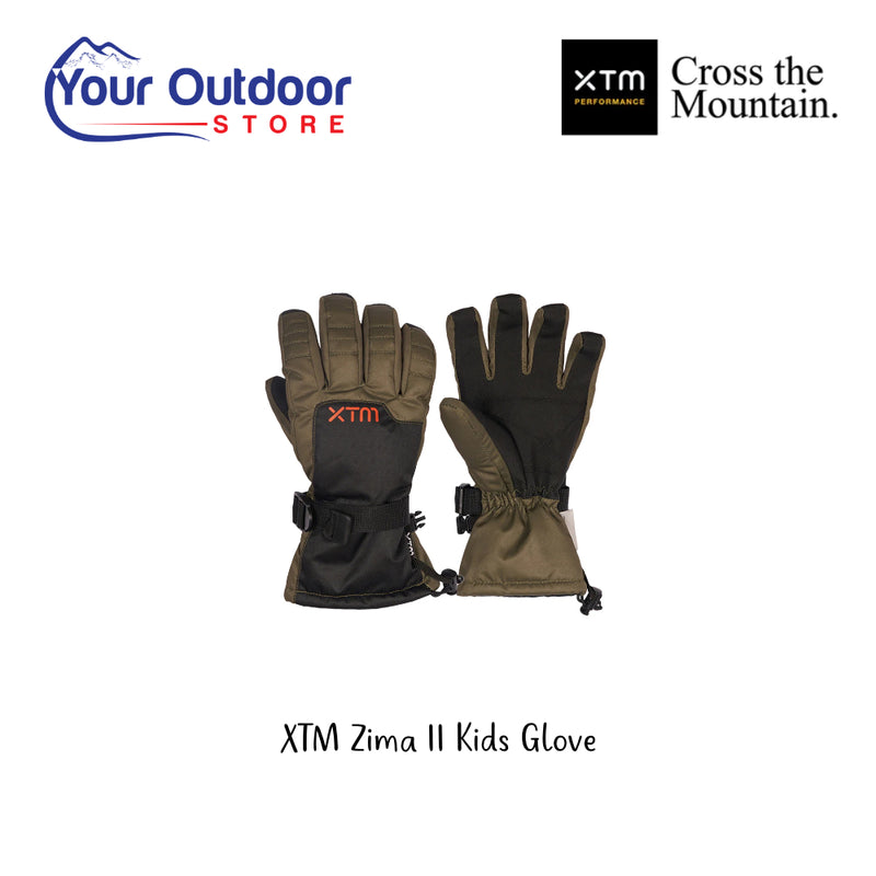 XTM Zima II Kids Glove. Hero Image Showing Logos and Title. 