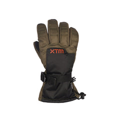 Winter Moss | XTM Zima II Kids Glove. Showing Top View and Adjustable Wrist Strap.