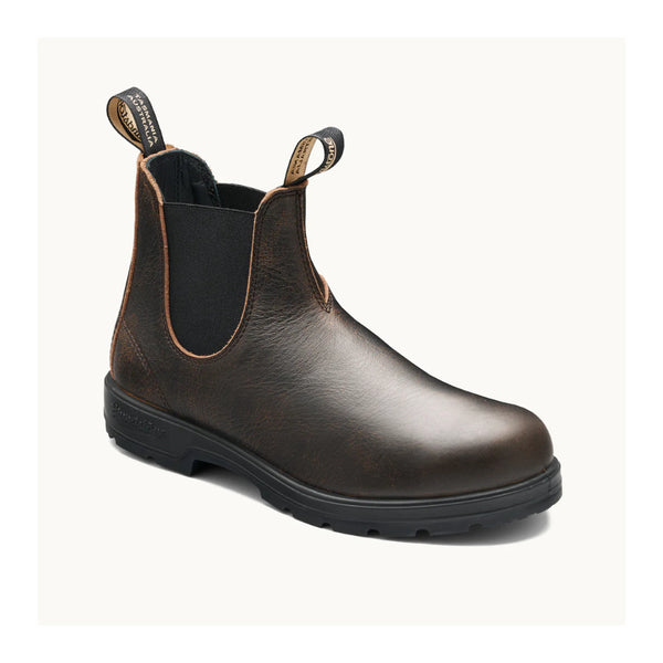 Vintage Brown | Blundstone 2440 Elastic Sided Boot Image Showing Angled Front View.