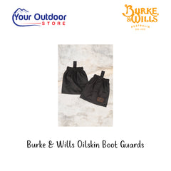 Burke And Wills Oilskin Boot Guard. Hero image with title and logos