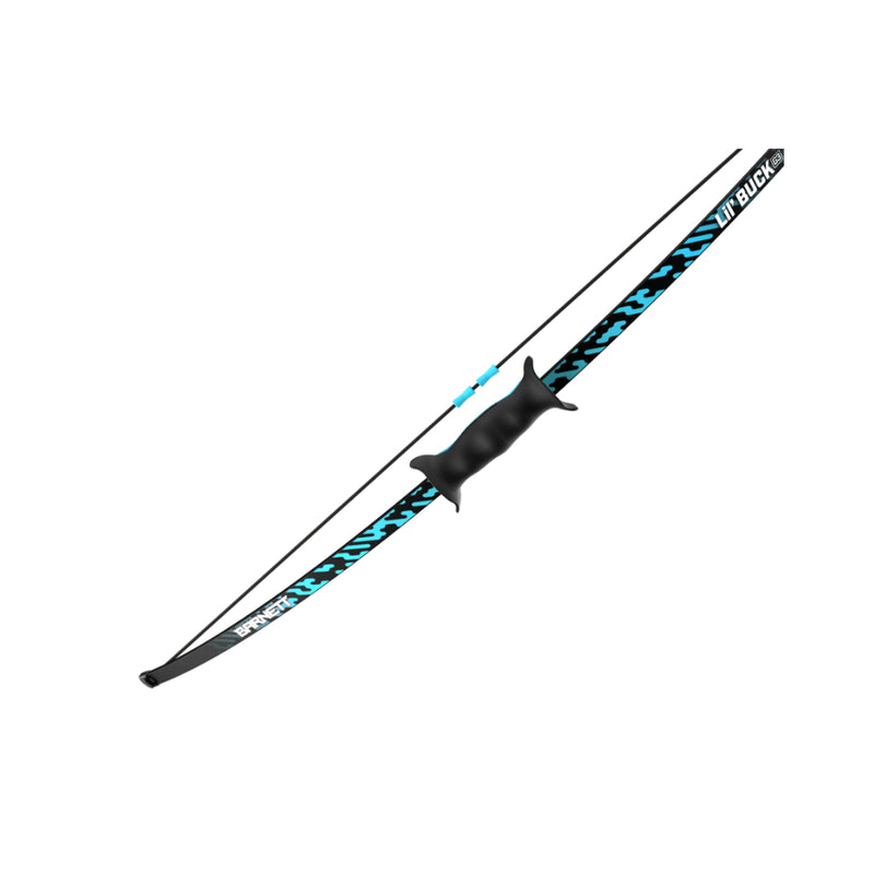 Blue | Barnett Lil Buck Recurve Bow And Archery Set Image Showing Close Up View Of The Front.