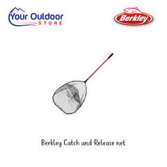 Berkley Catch and Release Net. Hero Image Showing Logos and Title. 
