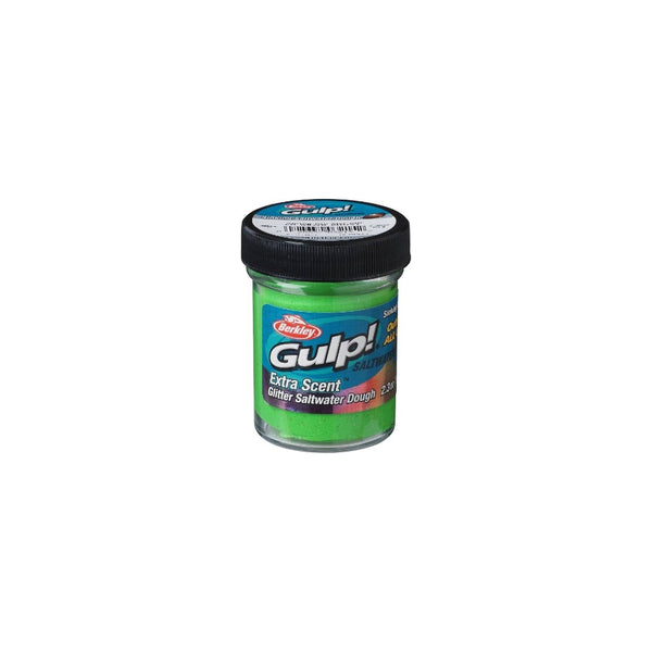 Spring Green, Silver Glitter | Berkley Gulp Sinking Saltwater Dough Image Showing No Logos Or Titles.