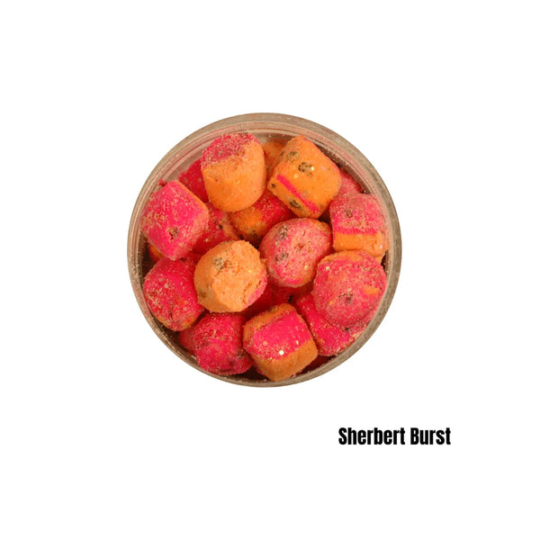 30g / Sherbert Burst | Berkley Gulp Trout Nuggets Image Showing No Logos Or Titles.