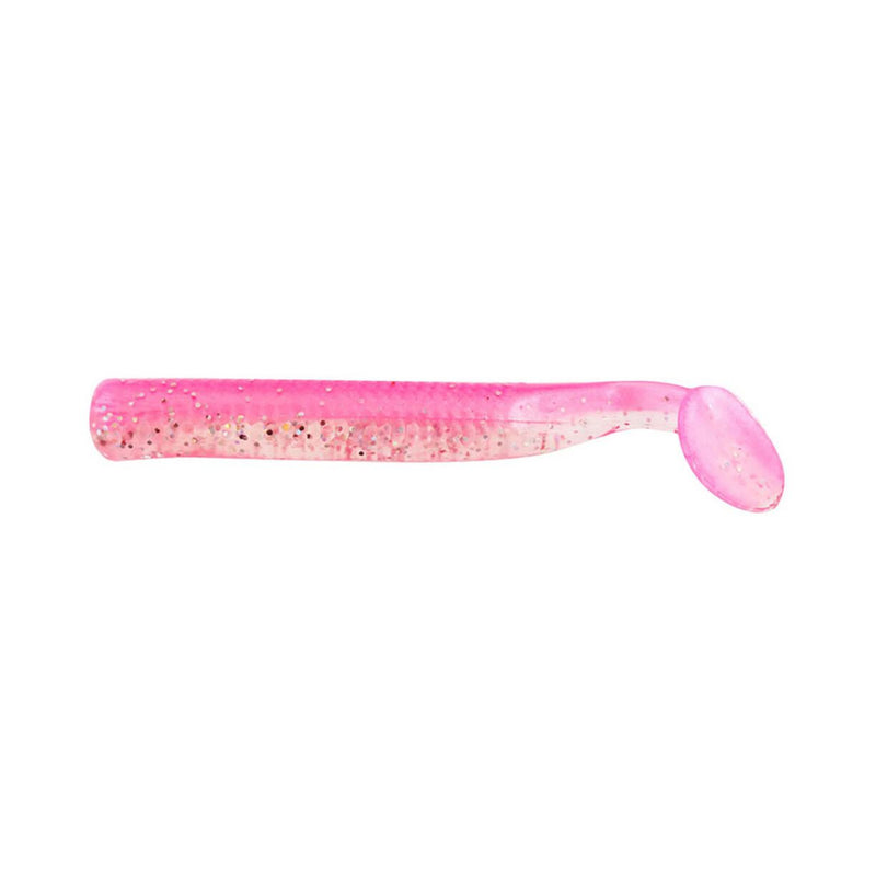 Pink Glitter | Berkley Powerbait T-Tail Minnow - Side View.