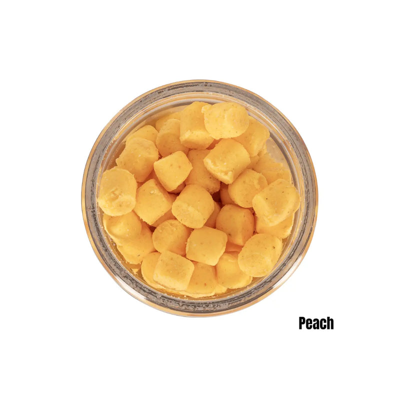 Peach | Berkley PowerBait Trout Nibbles Image Showing No Logos Or Titles.