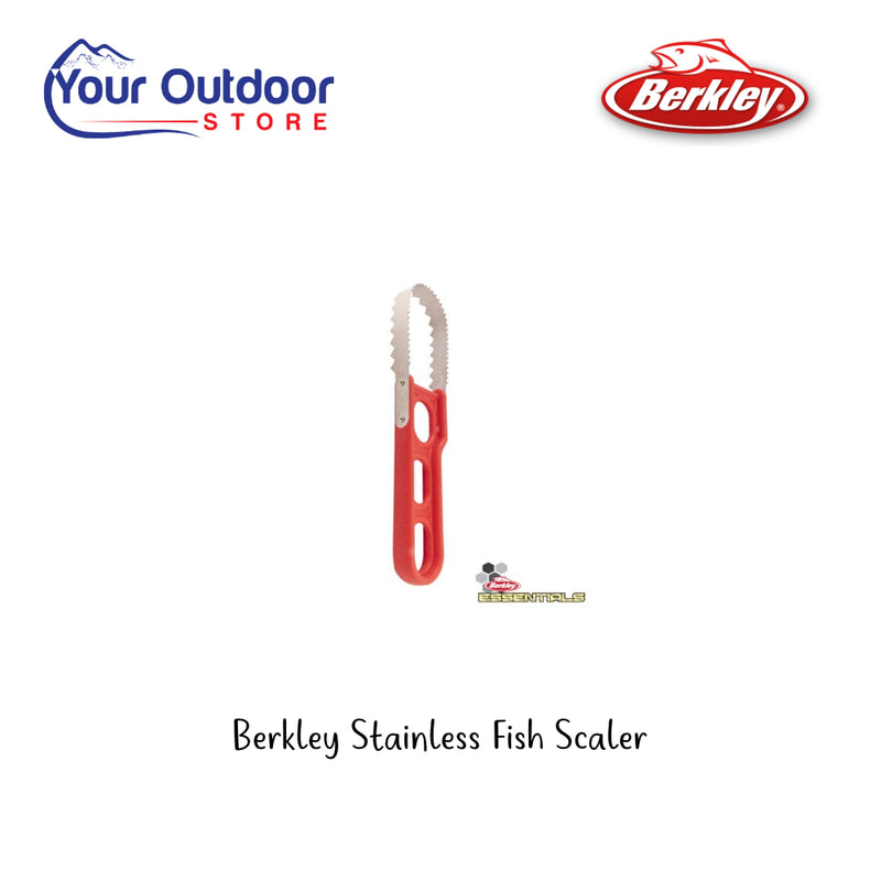 Berkley Stainless Fish Scaler. Hero Image Showing Logos and Title. 