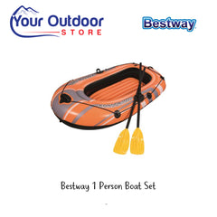 Bestway 1 Person Boat. Hero Image Showing Logos and Title. 