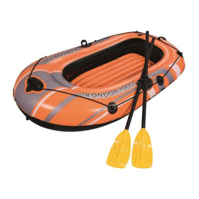 Orange | Bestway 1 Person Boat. Angled Front View. 