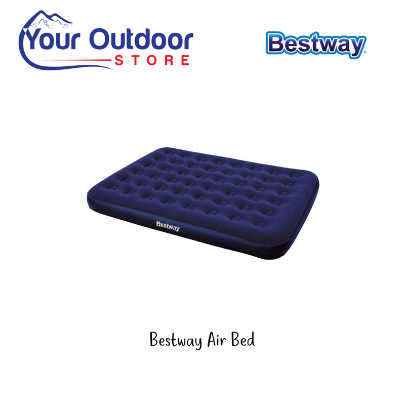 Bestway Air Bed. Hero Image Showing Logos and Title. 