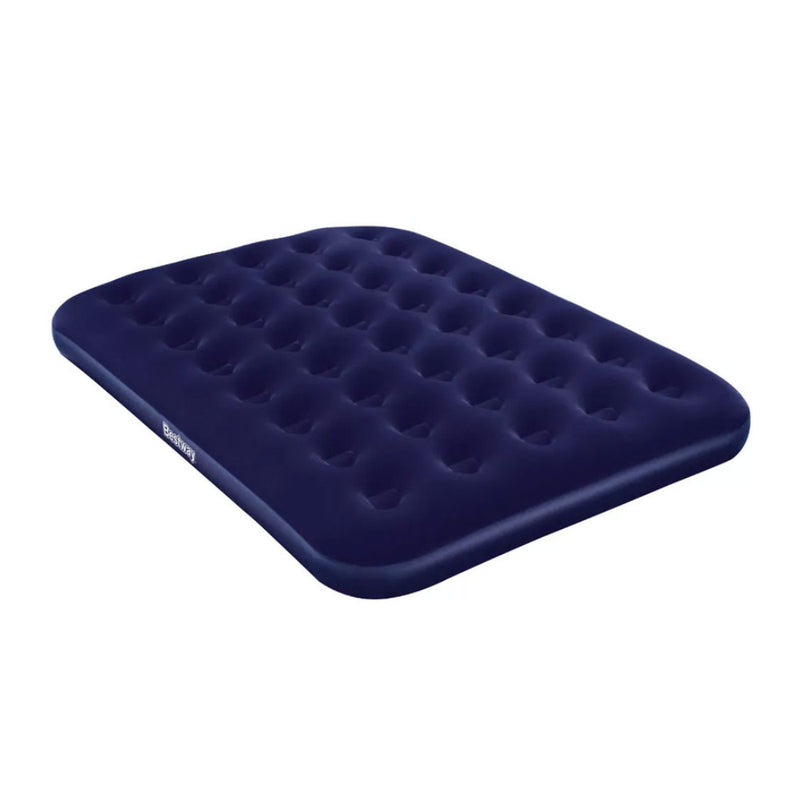 Blue | Bestway Double Airbed. Shown Fully Inflated. 