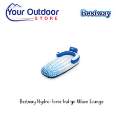 Bestway Hydro-Force Indigo Wave Lounge. Hero Image Showing Logos and Title.