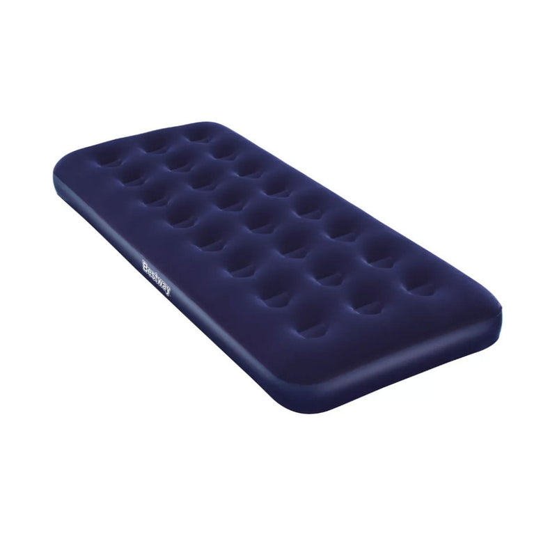 Blue | Bestway Pavillo Single Airbed. Showing Full Mattress inflated. 