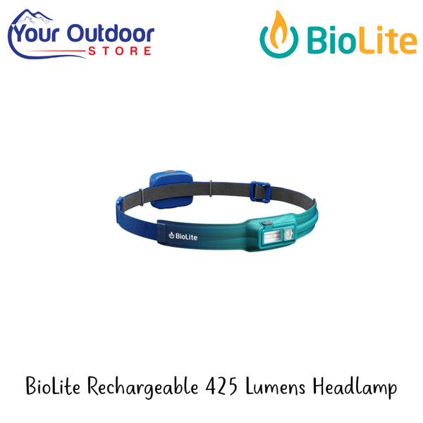 BioLite Rechargeable 425 Lumens Headlamp | Hero Image Showing All Logos And Titles.