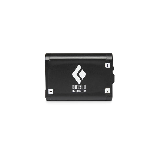 Black | Black Diamond BD 1500 Battery And Charger Image Showing No Logos Or Titles.