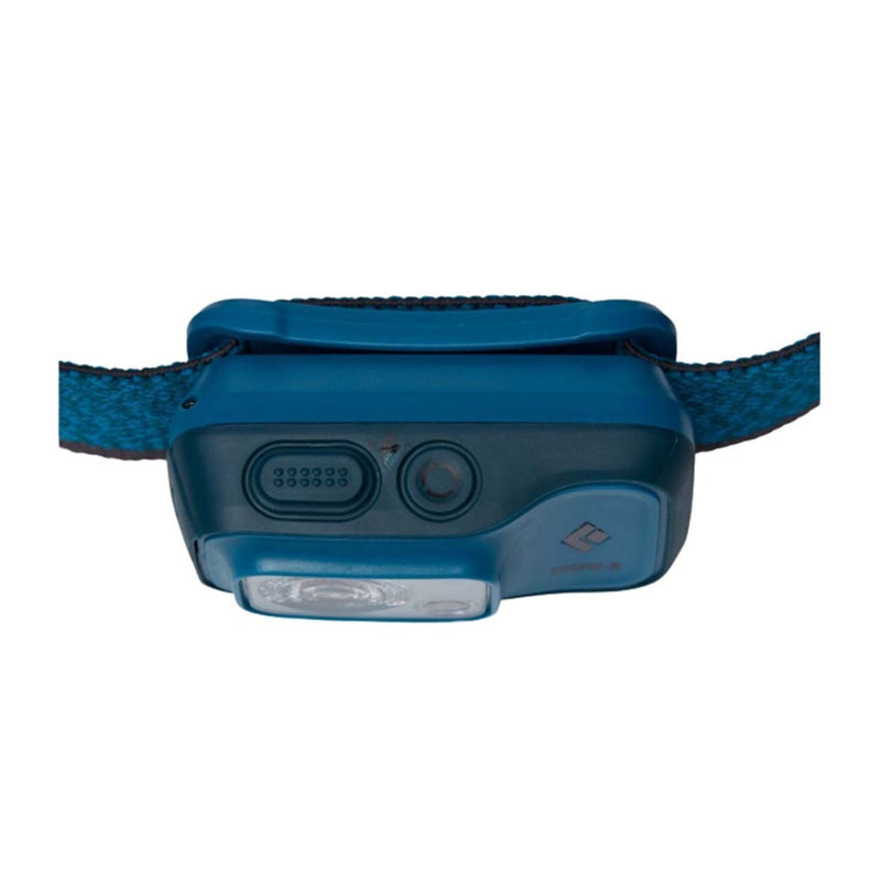 Azul | Black Diamond Cosmo R Headlamp 350 Lumens - Rechargeable Image Showing Top View.