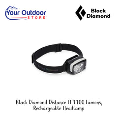 Black Diamond Distance LT 1100 Lumens Rechargeable Headlamp | Hero Image Showing All Logos Or Titles.