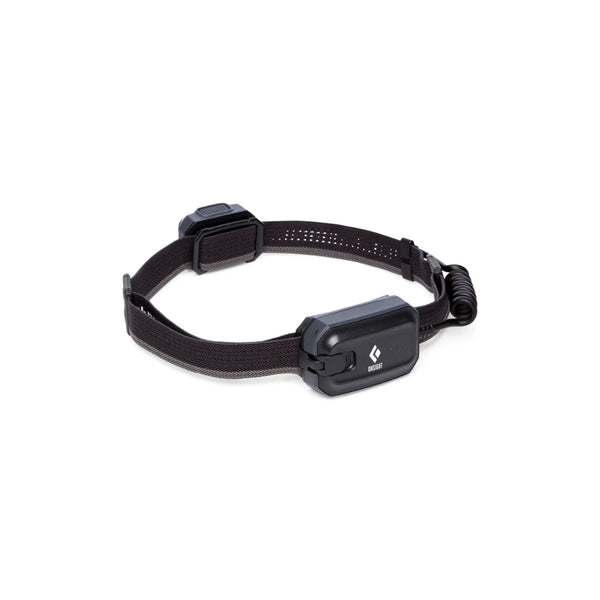 Graphite | Black Diamond Onsight 375 Lumens Submersible Headlamp Image Showing Back View.