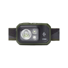 Dark Olive | Black Diamond Storm Headlamp 450 Lumens Dual Fuel Image Showing Front View. 