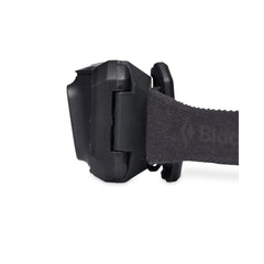 Black | Black Diamond Storm Headlamp 450 Lumens - Dual Fuel Image Showing Side View.