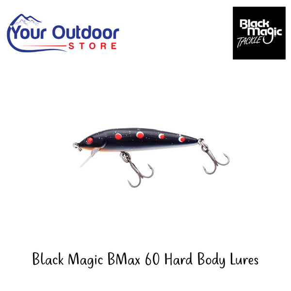Black Magic Max 60 Hard Body Lure |
Hero Image Showing All Logos And Titles.