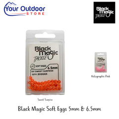 Black Magic Soft Eggs | Hero Image Showing All Logos And Titles.