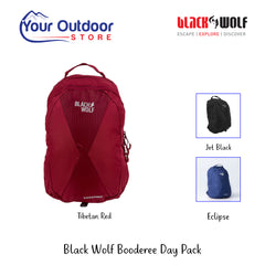 Black Wolf Booderee Day Pack | Hero Image Showing All Logos, Titles And Variants