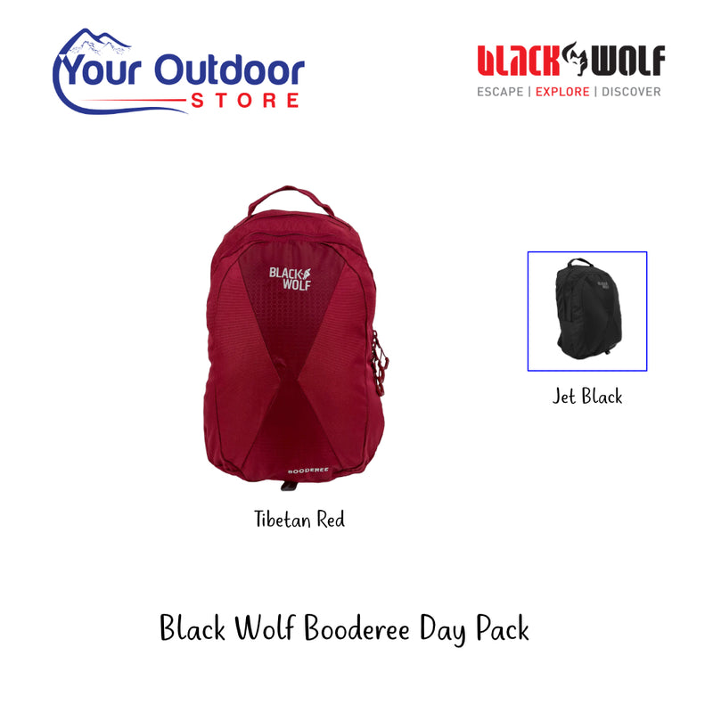 Black Wolf Booderee Day Pack | Hero Image Showing All Logos, Titles And Variants.