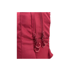 Tibetan Red | Black Wolf Booderee Day Pack Image Showing Close Up View Of Zippers.