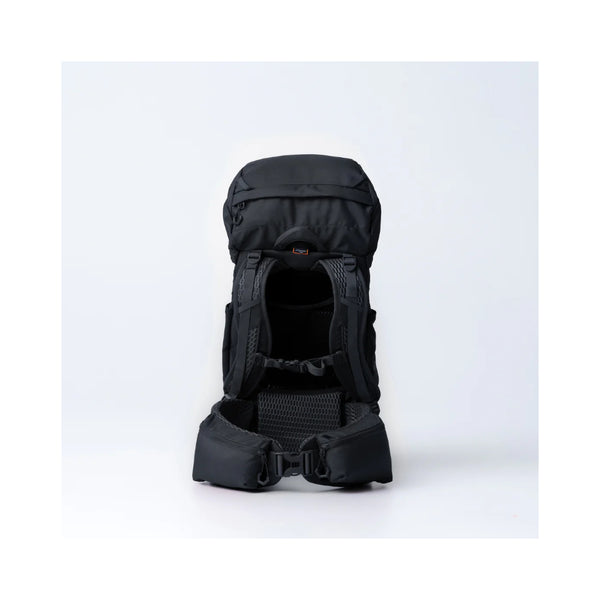Jet Black | Black Wolf Boudii Hiking Backpack 35L Image Showing Back View.