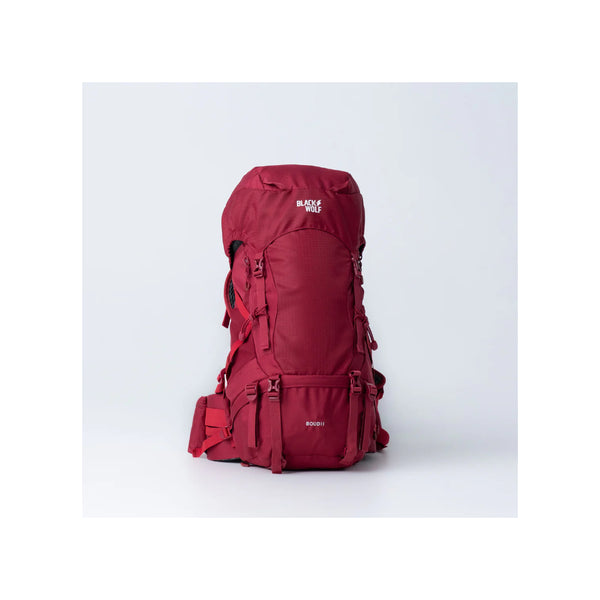 Tibetan Red | Black Wolf Boudii Hiking Backpack 35L Image Showing No Logos Or Titles. 