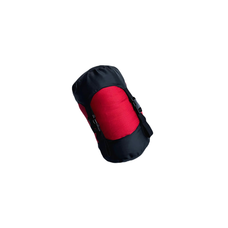 True Red | Black Wolf Campsite Kids +5 Summer Sleeping Bag Image Showing Bag Packed Up For Transport And Storage.