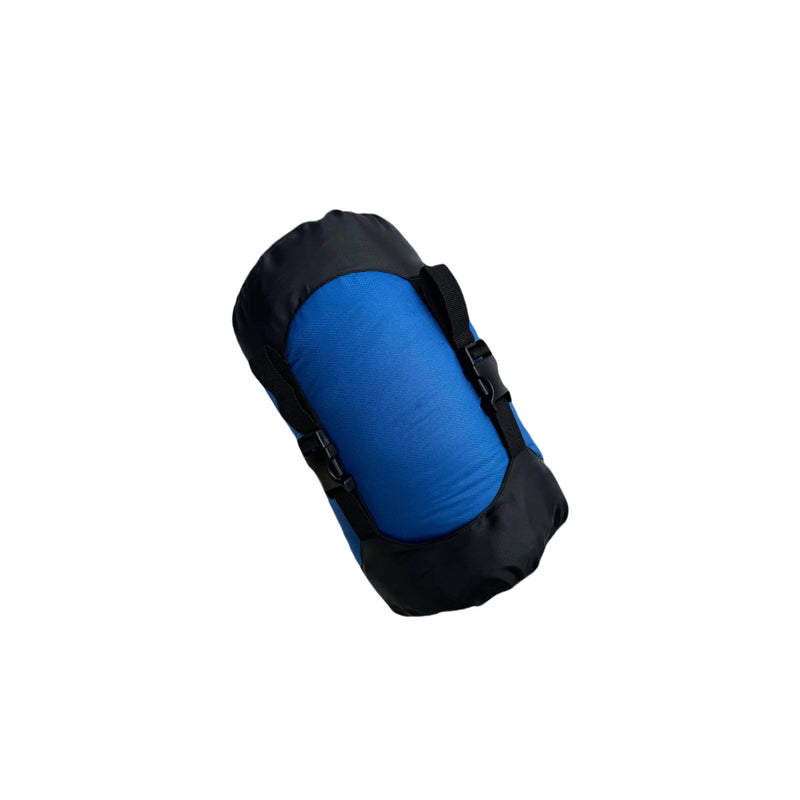 Marine Blue | Black Wolf Campsite +5 Summer Sleeping Bag Image Showing Sleeping Bag Packed Up For Easy Transport And Storage. 