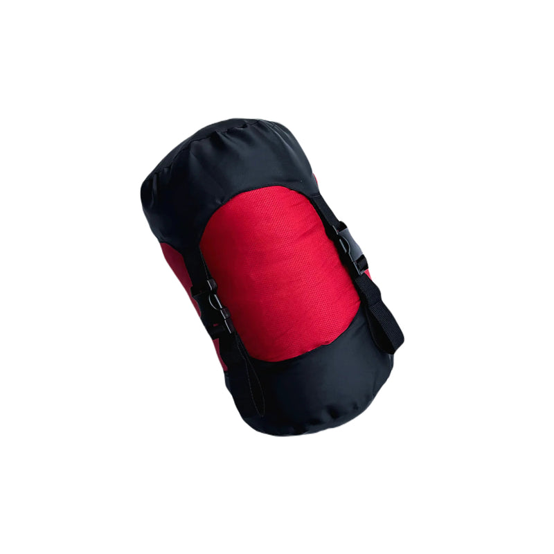 True Red | Black Wolf Campsite +5 Summer Sleeping Bag Image Showing Sleeping Bag Packed Up For Easy Travel And Storage.